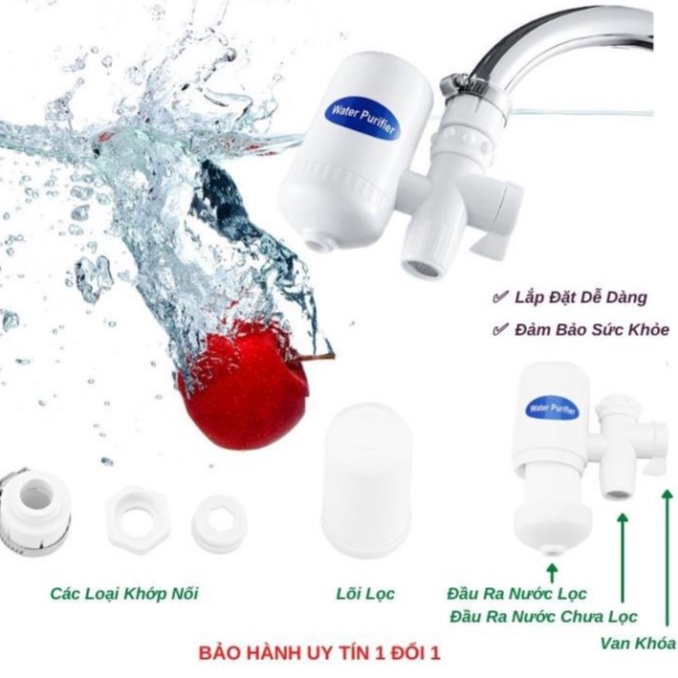 Đầu Lọc Nước Tại Vòi Loại Trừ Chất Bẩn Vi Khuẩn Bảo Vệ Sức Khỏe
