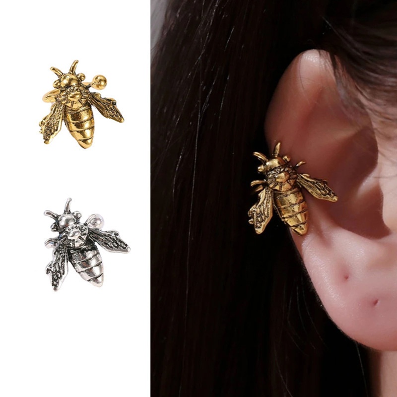 Bông Tai Dạng Kẹp Hình Chú Ong Dễ Thương Không Cần Khoan Lỗ Dành Cho Bạn Nữ