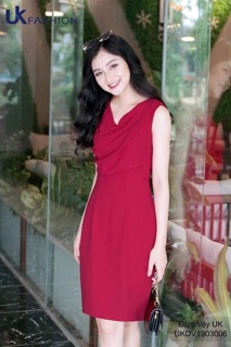 Đầm sát nách xếp ly eo❌siêu đẹp❌
