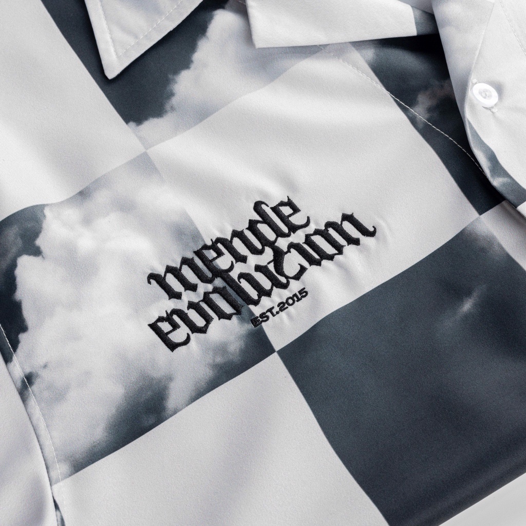 MENDE - Square Sky Shirt Xám - áo sơ mi nam tay ngắn MENDE | BigBuy360 - bigbuy360.vn