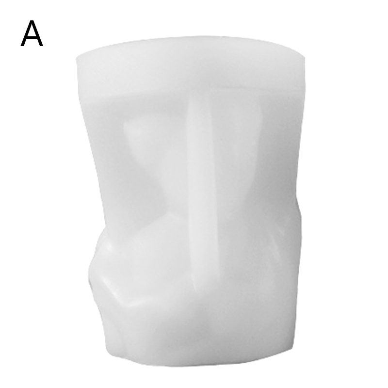 Khuôn Làm Nến / Xà Phòng Hình Mặt Người 3D Bằng Silicone