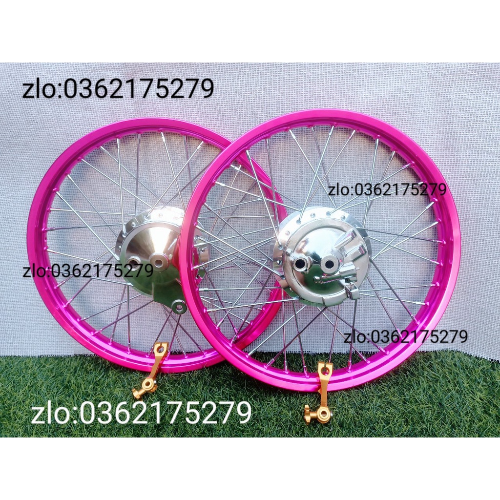 CẶP BÁNH CĂM WAVE ,DREAM NIỀN NHÔM HỒNG SOLUTE ,DALE,BAN ZAI ,SH THÁI .CĂM ĐÙM MẠ CROM LOẠI 1 KÈM 2 MÁ PHANH VÀ PÁT .