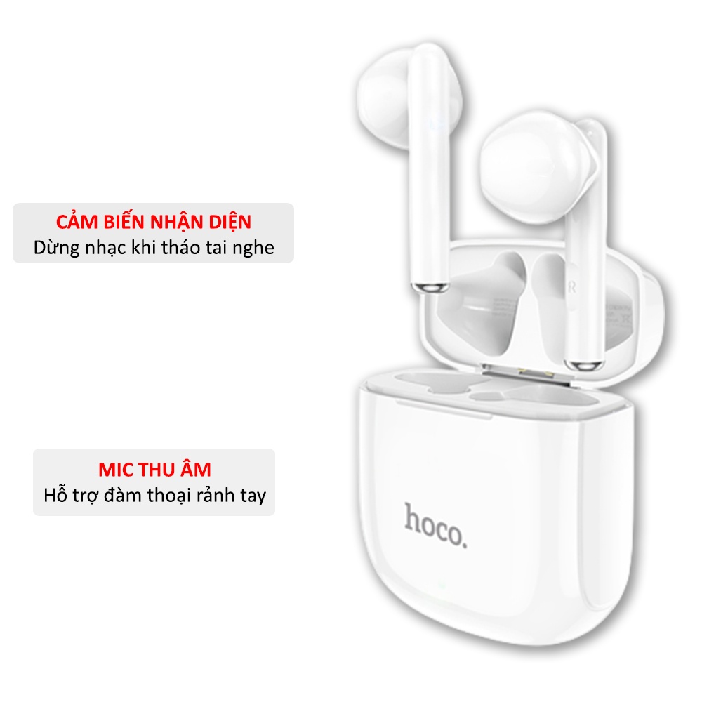 Tai nghe bluetooth không dây Hoco nghe nhạc liên tục trong 3-5 giờ, công nghệ 5.0, hỗ trợ đàm thoại, định vị, đổi tên