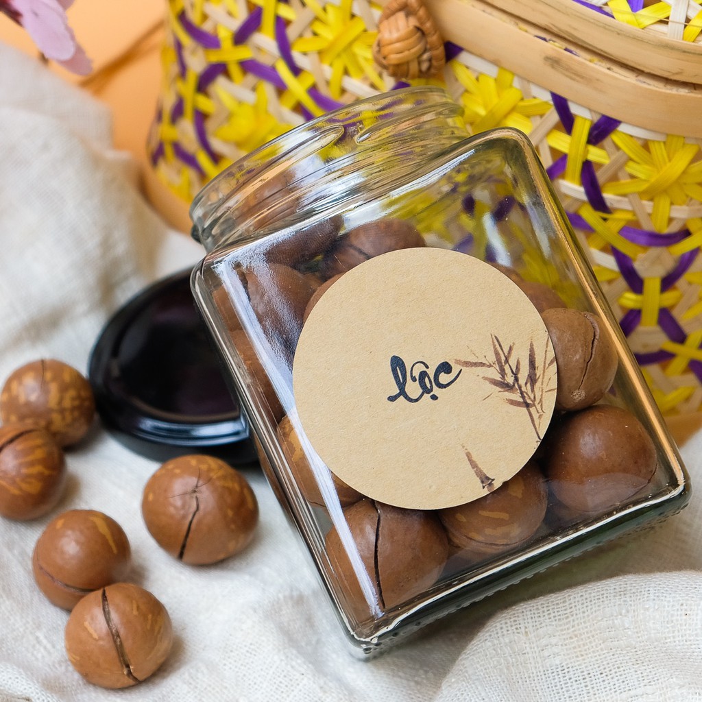 Hũ vuông thuỷ tinh 500ml đựng hạt