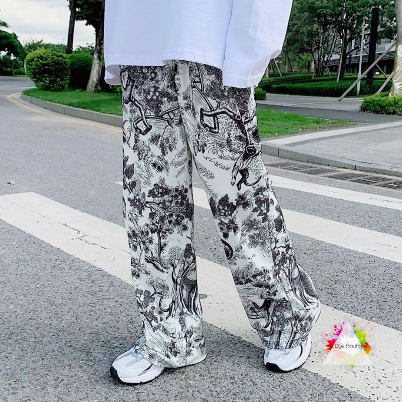 QUẦN CULOTTES HỌA TIẾT TRANH SƠN DẦU LANDSCAPE UNISEX CHẤT NGẦU - TIE DYE PANTS UNISEX - Tie Dye Boutique 💢