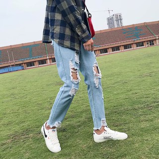 quần jeans nam dài ôm chân thời trang hàn