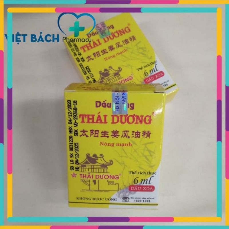 Dầu gừng Thái Dương 6ml giảm đau xoa bóp nóng mạnh