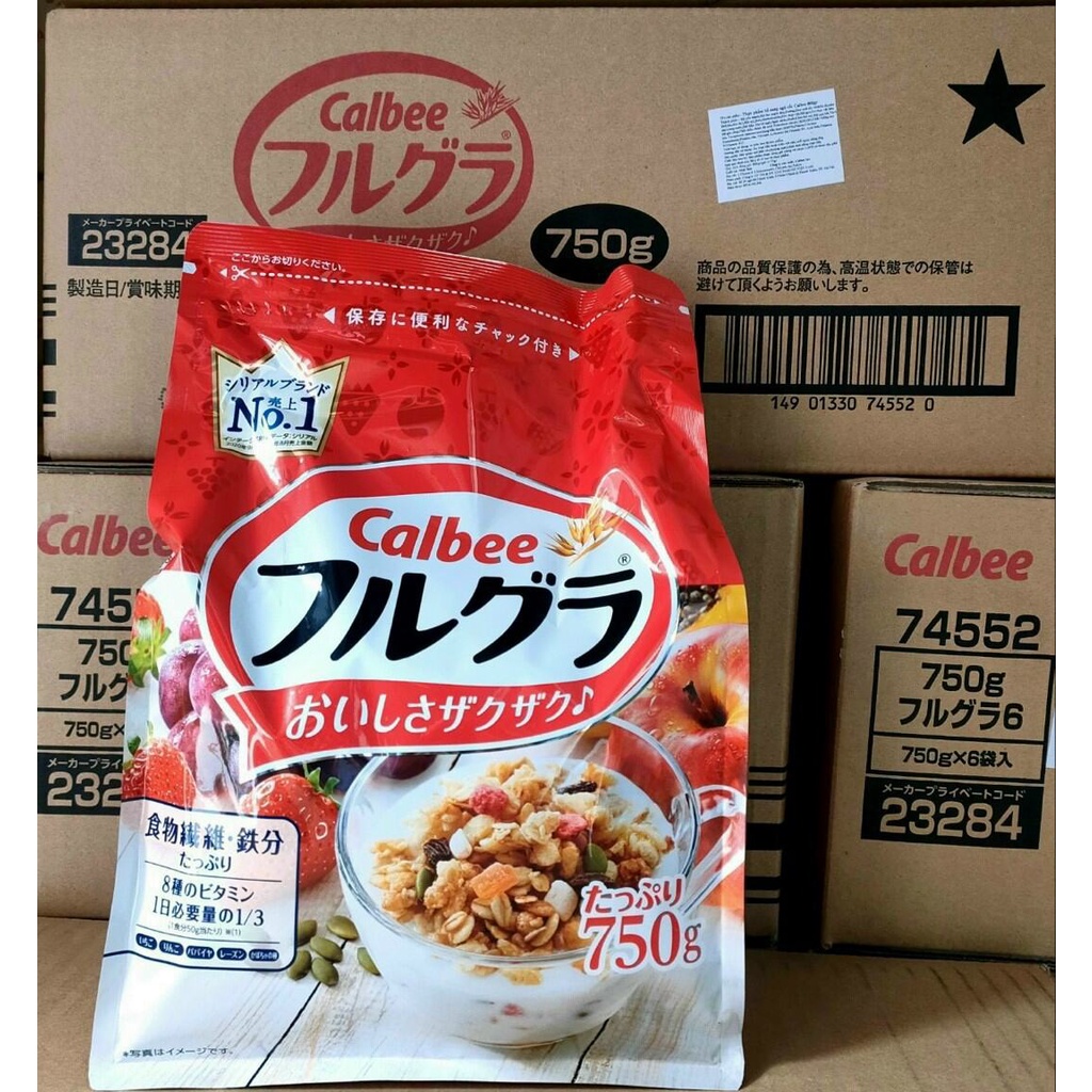 Ngũ cốc Calbee ăn kiêng giảm cân Nhật Bản, mix trái cây sữa chua ngũ cốc ăn liền, ăn sáng nhanh tiện lợi