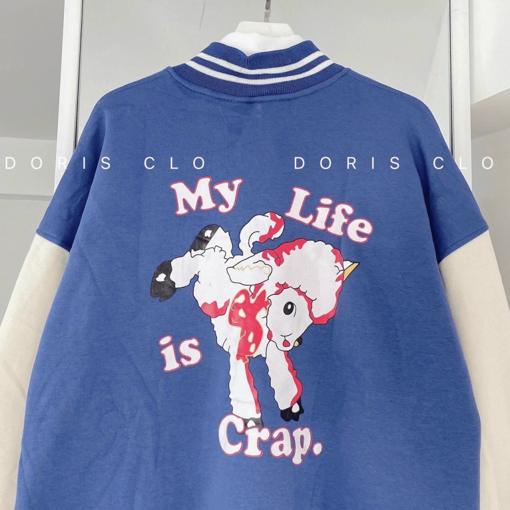 Áo Hoodie Cúc Bấm - Áo Khoác Nỉ Bông Unisex Nam Nữ in My Life Hàn Quốc TP316 [NewUnisex]