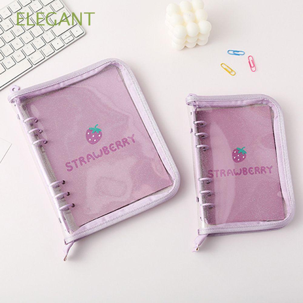 Sổ đóng gáy có dây kéo khổ A5 / A6 đựng bưu thiếp tiện dụng