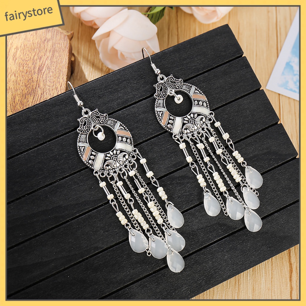 Khuyên tai nữ trang dáng dài tạo hình độc đáo