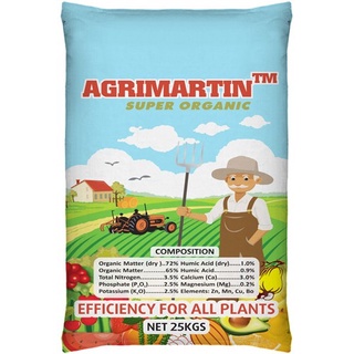 Agrimartin nhập khẩu Châu Âu 1kg Phân bón hữu cơ siêu đậm đặc Bình Điền Super Organic