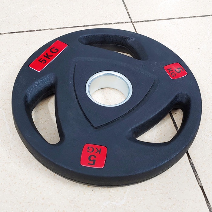 Tạ đĩa bọc cao su PF loại 5kg lỗ phi 50mm ⚡ Dụng cụ tập thể hình cao cấp giá tốt