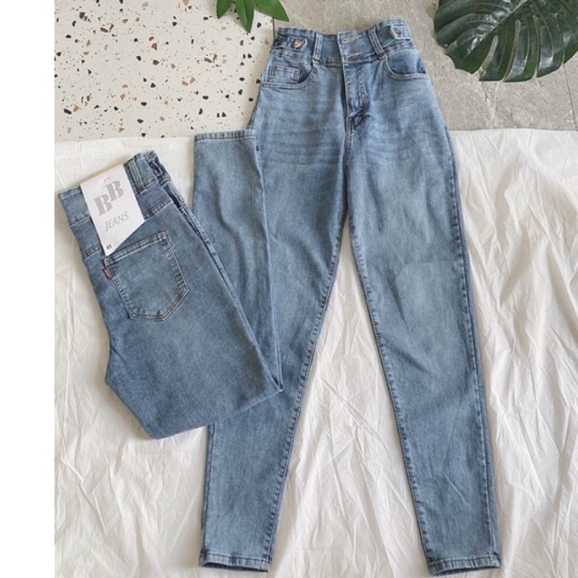 (Bigsize 26-35)✈️FREESHIP✈️ QUẦN BÒ JEANS ÔM NỮ VNXK SIZE LỚN MS 2119