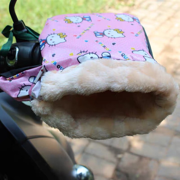 Gang tay đi xe máy nỉ bông chống mưa rét, hàng loại 1 -GTXM