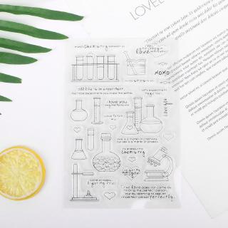 Con dấu silicon trong suốt họa tiết chữ " love " dùng trang trí scrapbook