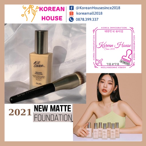 [Chính hãng][Mới][Kèm cọ fullsize] KEM NỀN CLIO KILL COVER NEW MATTE FOUNDATION