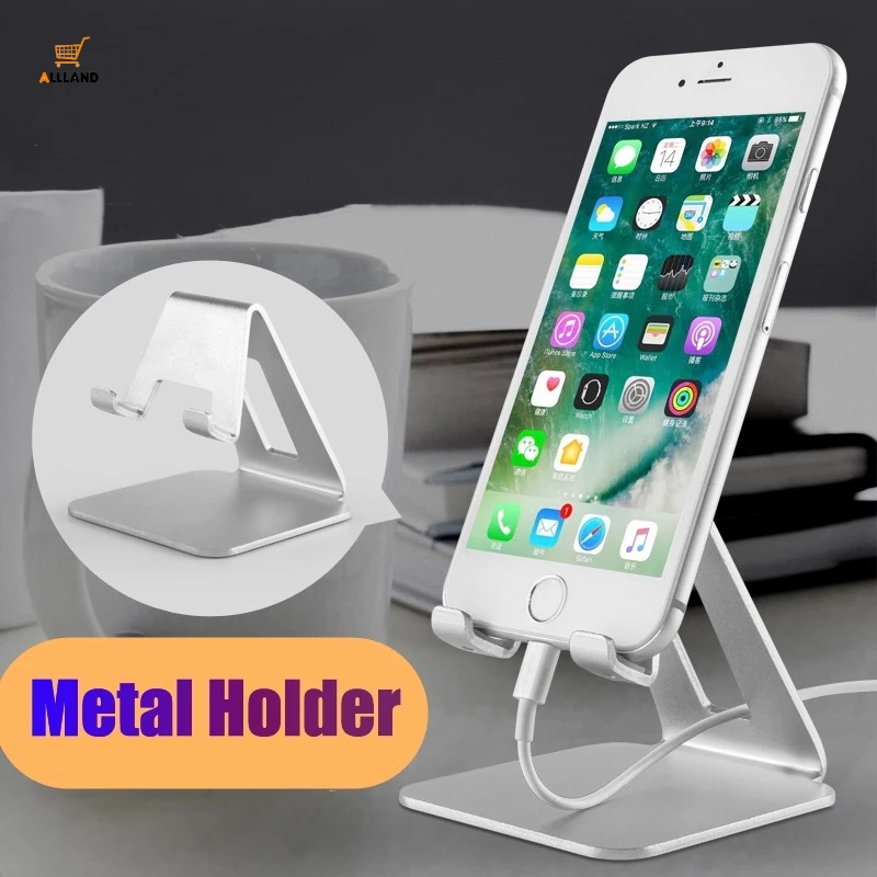 Giá đỡ điện thoại / máy tính bảng để bàn bằng kim loại chống trượt thích hợp cho iPhone và Android