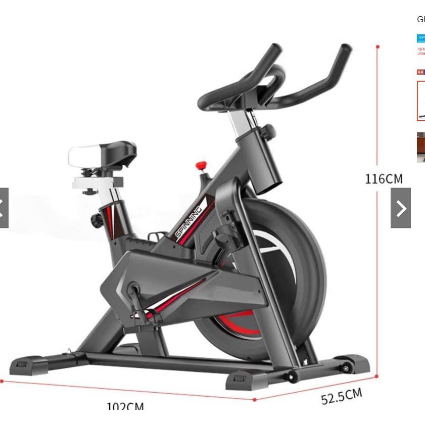 xe đạp tập thể dục tại nhà 603 pro cảm biến nhịp tim + ốp nhựa bọc bánh đà , máy tập thể dục tại nhà 603 pro