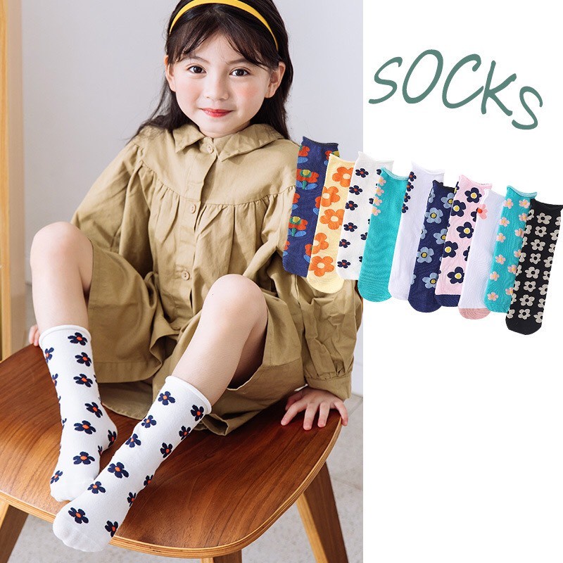 Set 5 đôi tất cho bé Hera Store chất cotton mềm mại thoáng khí họa tiết đáng yêu