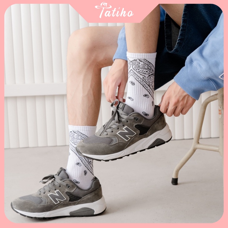 [Hàng Xịn, Giá Tốt] Vớ Tất Nam Nữ Unisex Cổ Cao Cotton Họa Tiết Bandana Phong Cách Cá Tính - Mã TV011