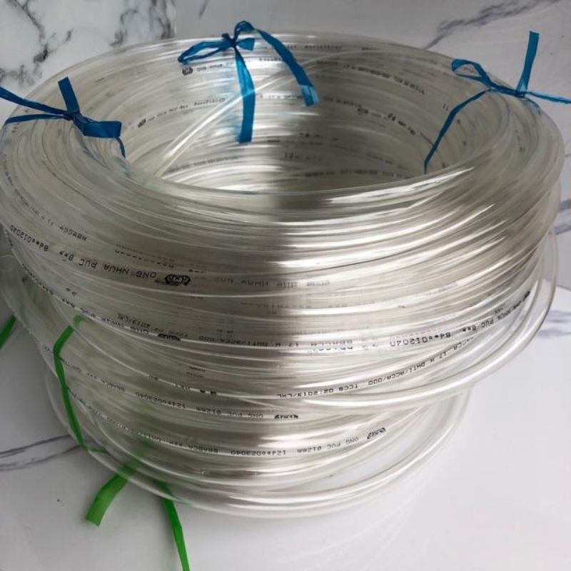 Cuộn 40 mét Dây tio, ống tio mềm dẻo trong suốt dùng cho máy lọc nước, dẫn nước,lấy thăng bằng đủ loại 6mm,8mm,10mm,12mm