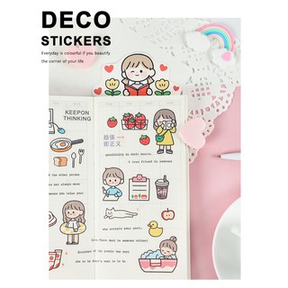 Set sticker hình cô gái dễ thương - Deco stickers set