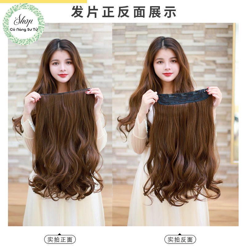 Tóc giả nữ dài xoăn sóng đuôi – tóc giả kẹp dải tự nhiên, nhẹ mềm - Cô nàng sư tử