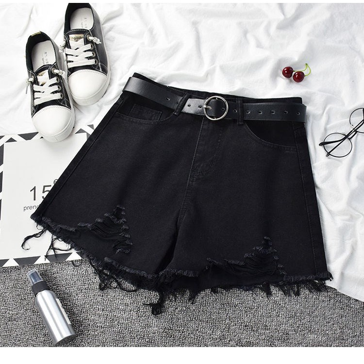 Quần short denim SUXI lưng cao ống rộng thiết kế mới thời trang mùa hè cho nữ