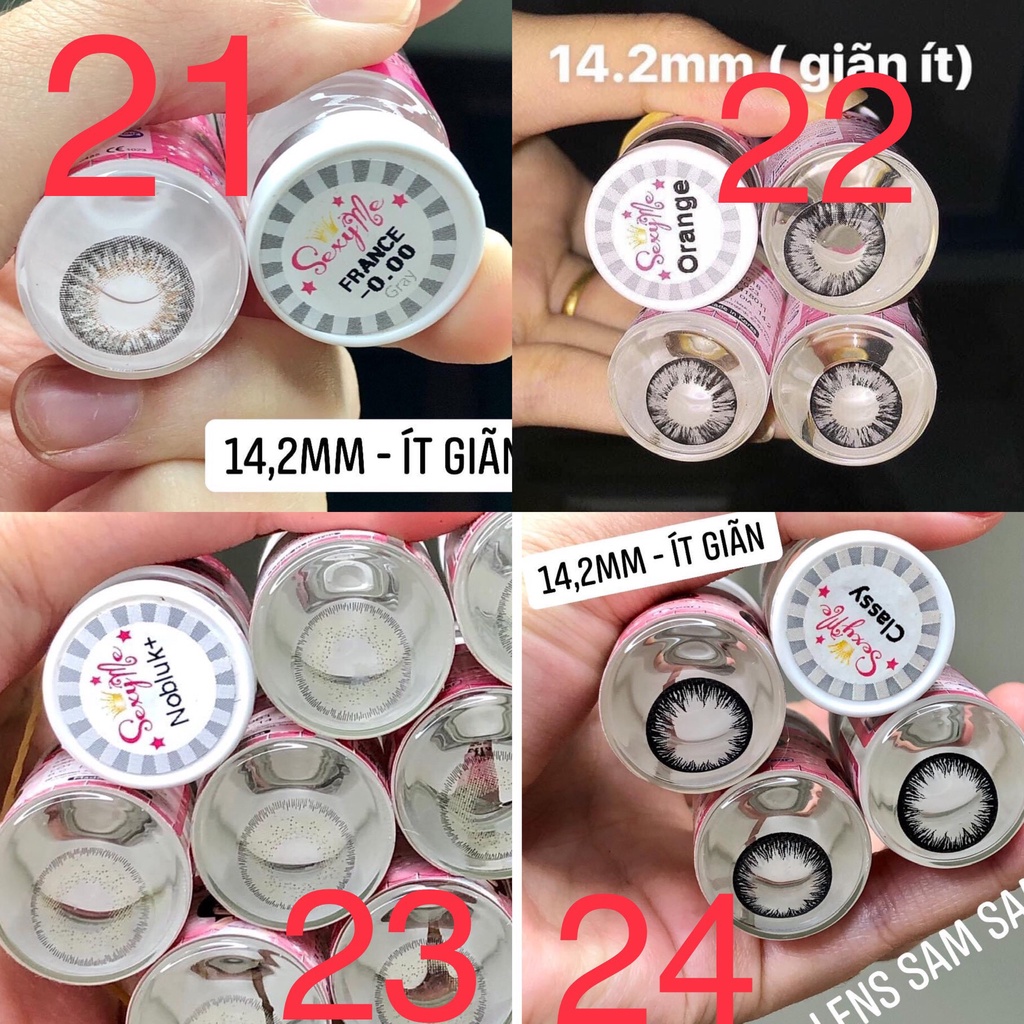 Lens Xám Hàn size ít giãn 14,2mm Vassen Sexy Me Korea ( date xa 2023-2024)