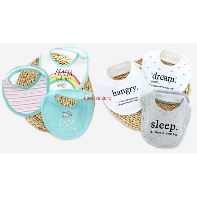 Set 3 yếm tròn Momcare
