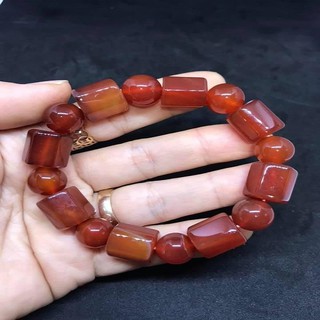 VÒNG TAY ĐỐT TRÚC ĐÁ MÀU ĐỎ 12LY
