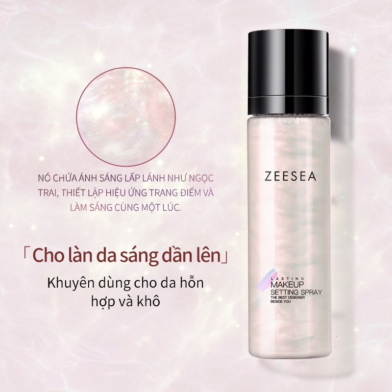 Xịt trang điểm ZEESEA tạo hiệu ứng bóng lâu trôi 100ml