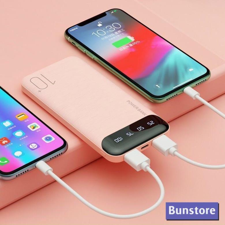 Sạc dự phòng tích hợp màn hình LED 10000 mAh chính hãng WK - WP161 - Chính hãng bảo hành 24 tháng Bun Store