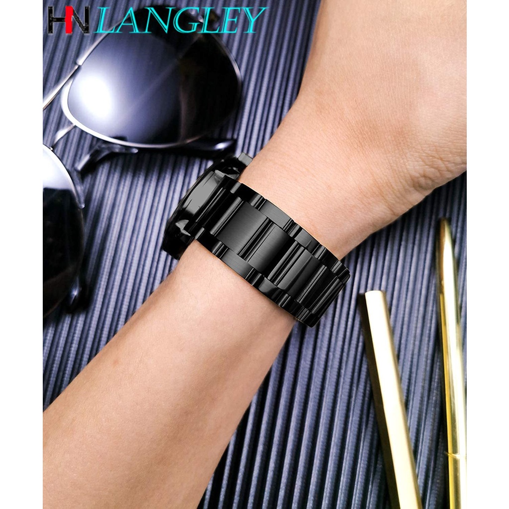 Dây Đeo Đồng Hồ Thay Thế Bằng Thép Không Gỉ 16mm 18mm 20mm 21mm 22mm 23mm 24mm 26mm