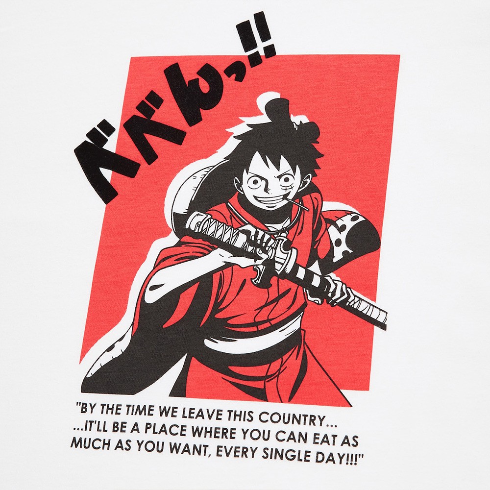 Uniqlo Áo Thun Tay Ngắn In Hình anime one piece Dành Cho Nam Và Nữ