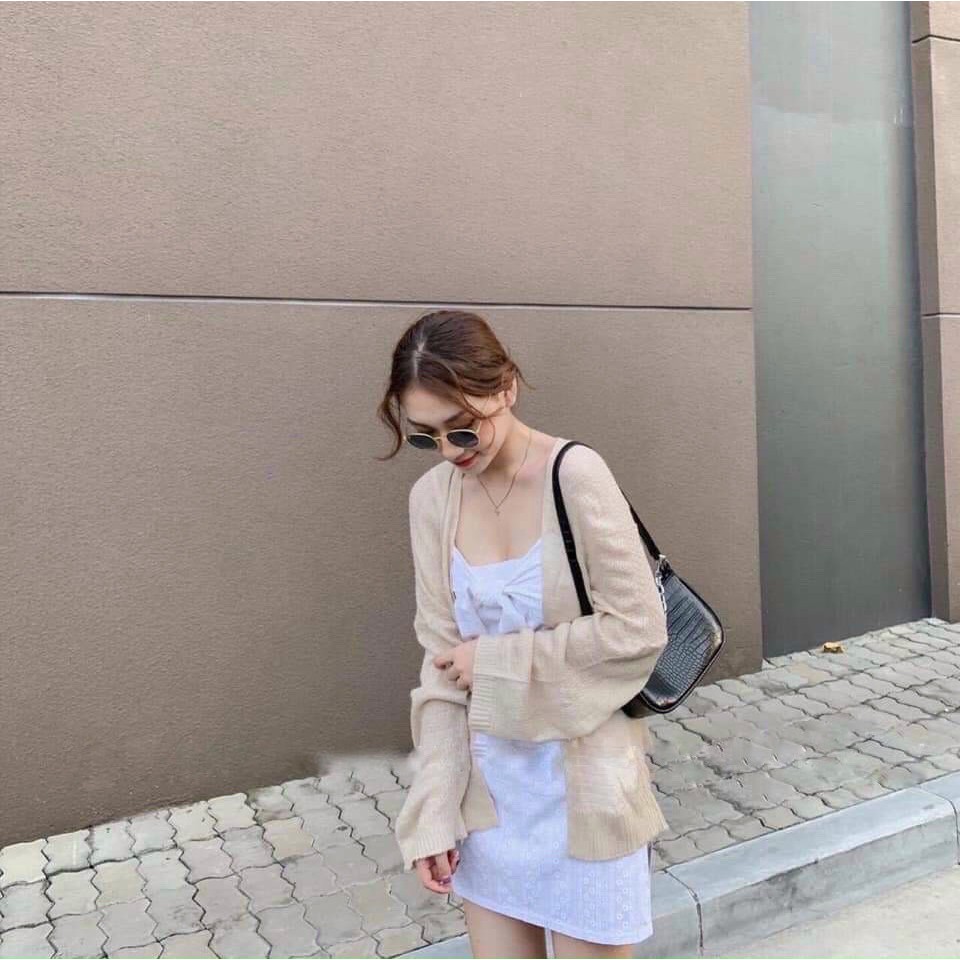 Áo cardigan khoác ngoài len mỏng | BigBuy360 - bigbuy360.vn