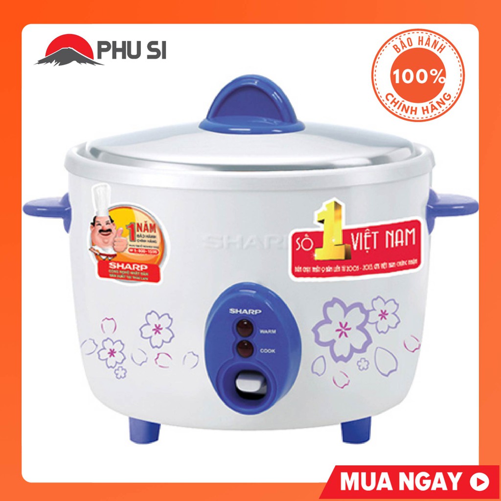 Nồi cơm điện Sharp 1.8 lít KSH-D19V (Màu ngẫu nhiên)