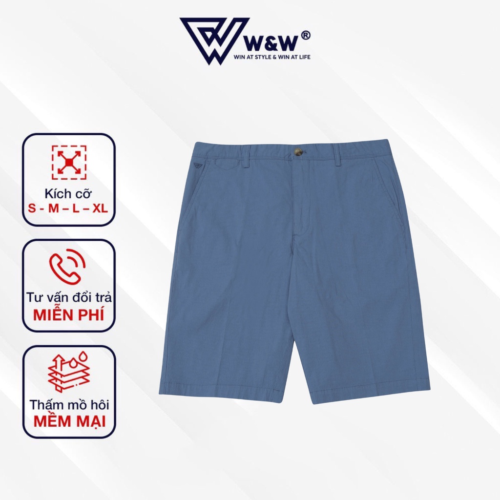 Quần Short Thể Thao Nam W&W Kiểu Dáng Slim Fit Sang Trọng, Chất Vải Thoáng Mát, Mềm Mịn, Giữ Form Tốt WKS29S
