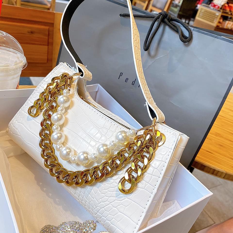 Túi Xách Nữ Đẹp⚡Ảnh + Video Thật⚡Túi Đeo Chéo 100% Da PU Kèm Dây Xích Dự Tiệc Đi Chơi Sang Chảnh | BigBuy360 - bigbuy360.vn