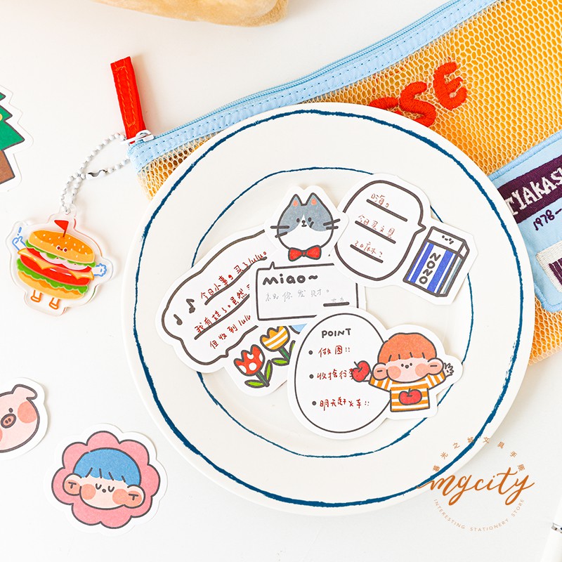 Set 25 giấy nhớ sticker ngộ nghĩnh giấy ghi chú