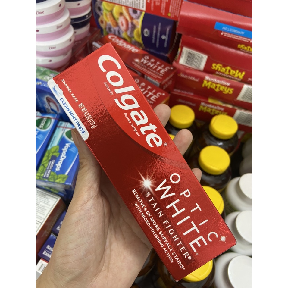 Kem đánh răng siêu trắng Colgate Optic White 119g