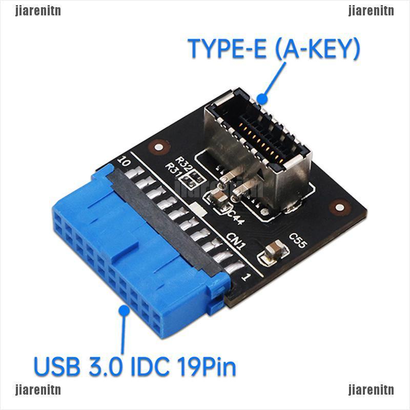 （jiarenitn）USB3.0 To USB 3.1 Type C front Type E Adapter 20pin to 19pin Expansion Module