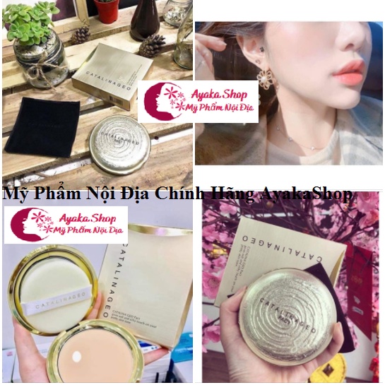 Phấn Phủ Geo Hàn Quốc Lamy Siêu Mịn Catalina Golden Pact – Mỹ Phẩm Nội Địa Chính Hãng