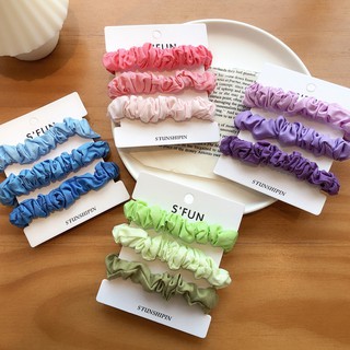 DÂY CỘT TÓC SCRUNCHIES COMBO 3 MÀU PASTEL