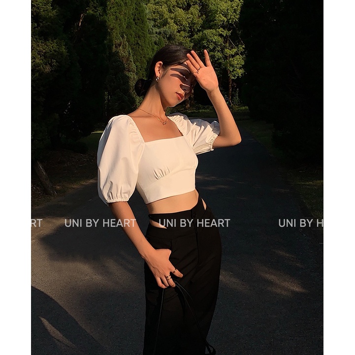 Áo croptop cổ vuông Candy Top CRT2201 thiết kế buộc dây sành điệu