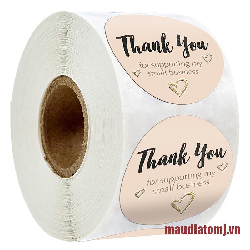 ATOMJ Round Thank You For Supporting My Small Business Hand Made Labels Stick