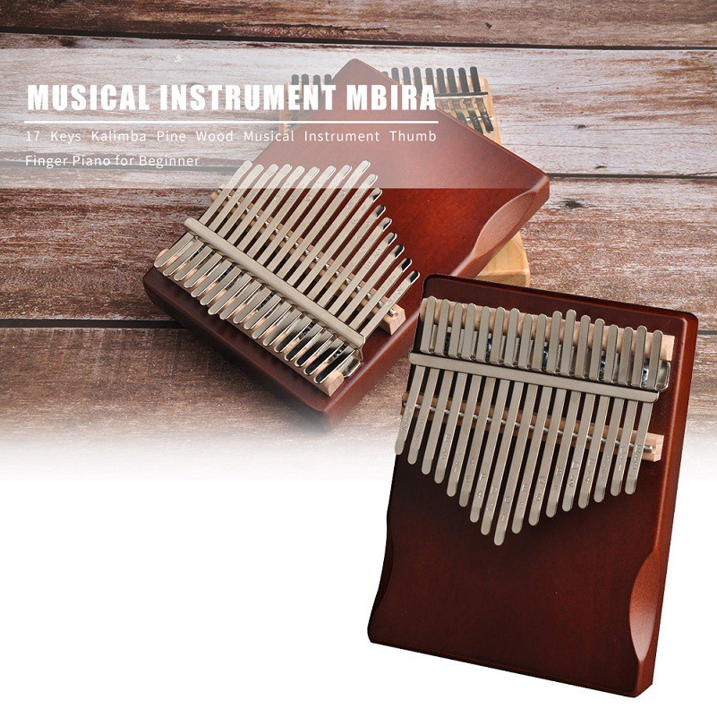 Nhạc cụ đàn Kalimba 17 phím bằng gỗ tiện dụng