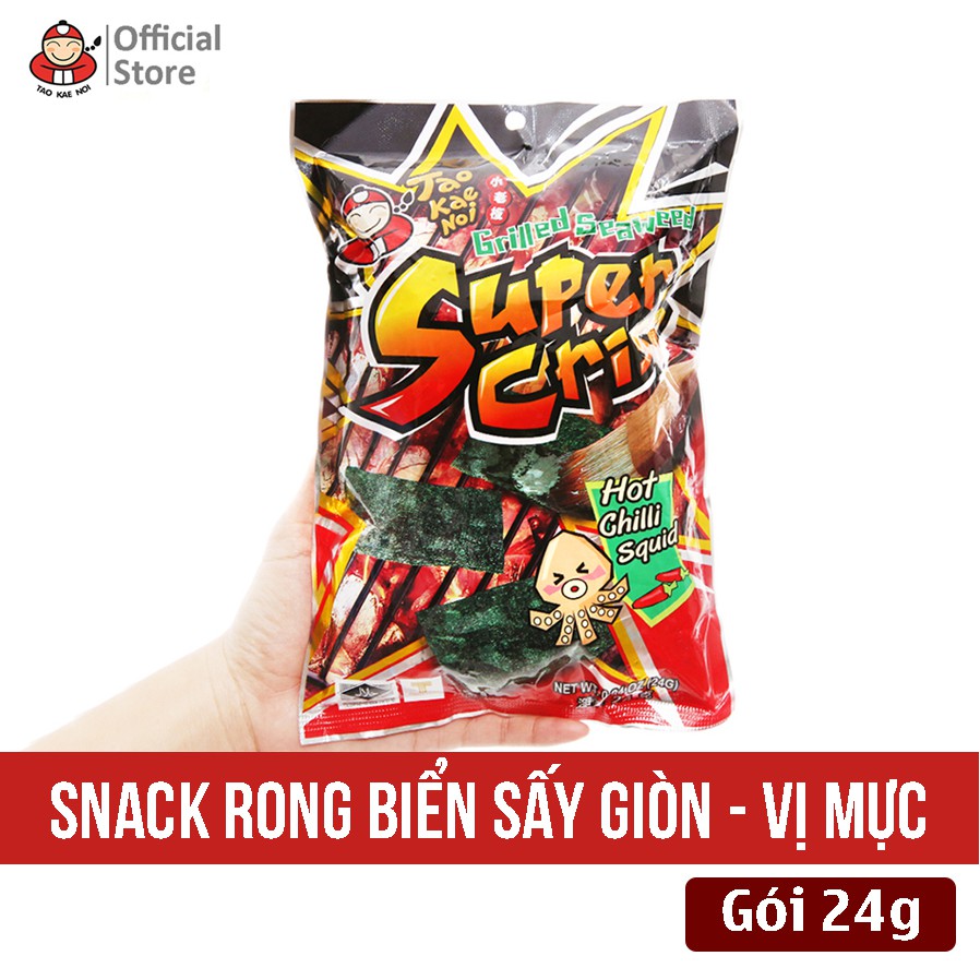 Snack Rong biển SUPER CRISP Vị Mực -Gói 24g