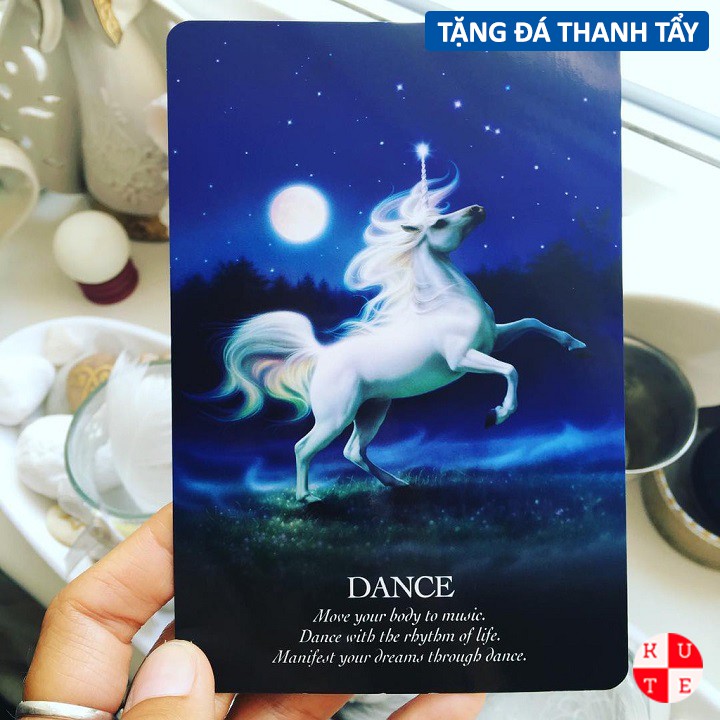 Bộ Bài Oracle Of The Unicorns 44 Lá Bài Tặng File Tiếng Anh Và Đá Thanh Tẩy E60